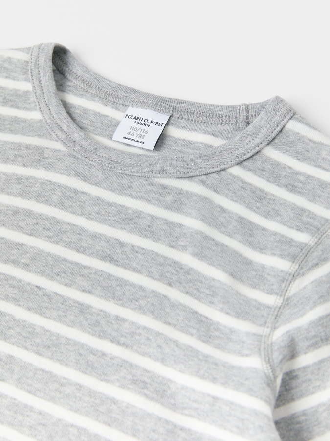 Striped long-sleeved top