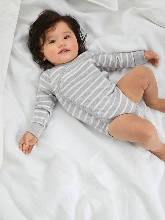Wrap-around bodysuit Original Stripe