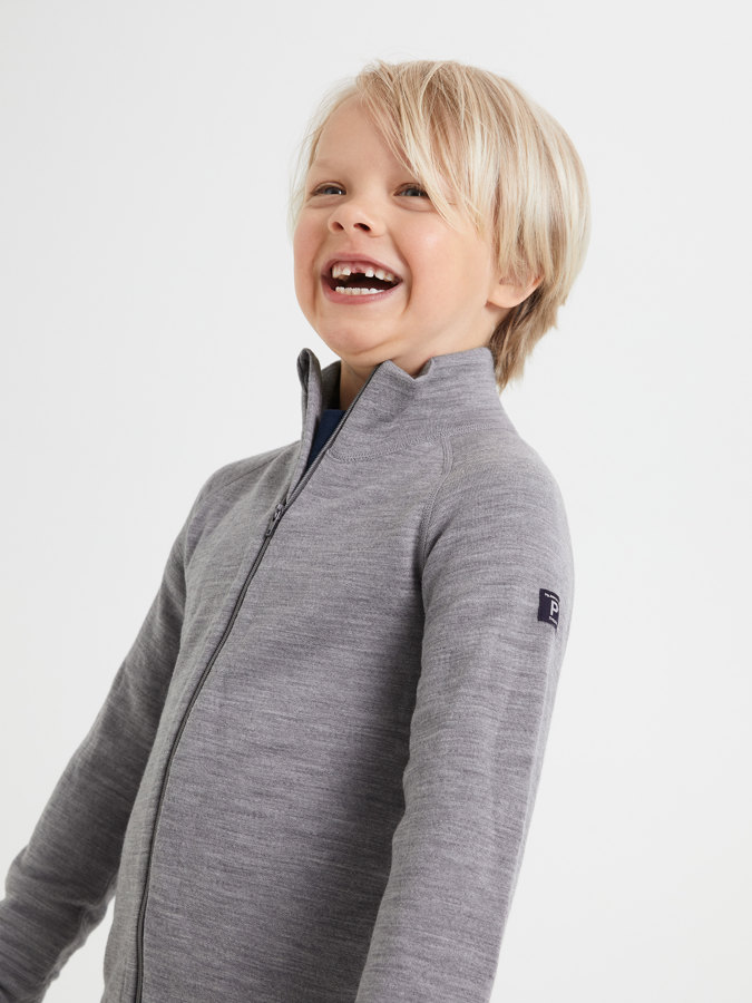 Jacket merino wool terry