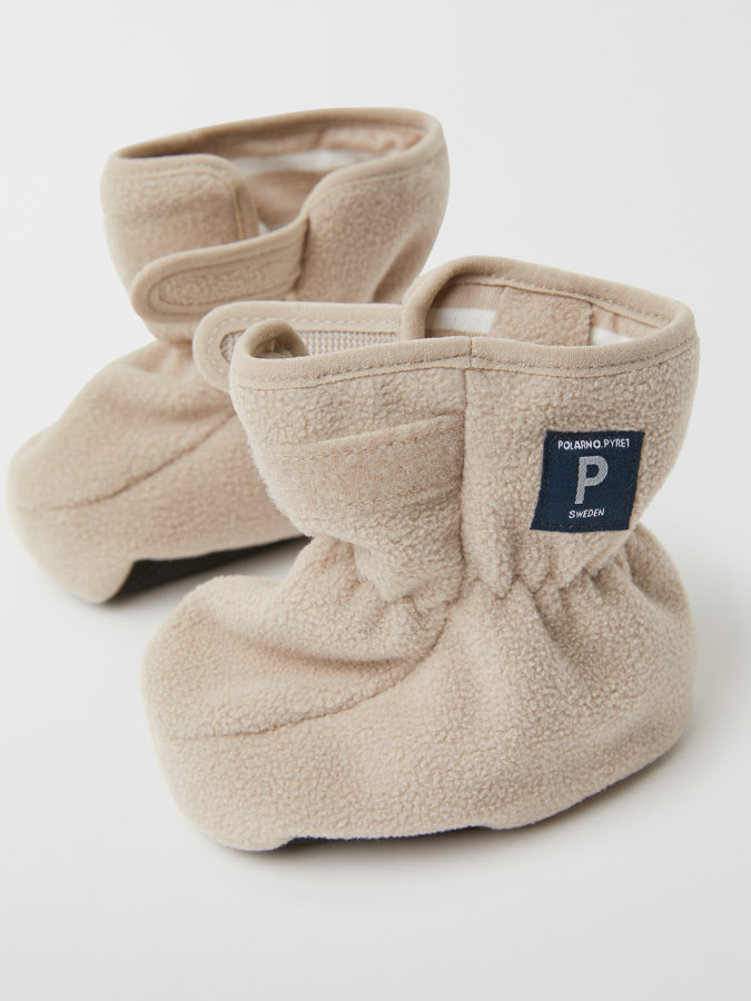 Windproof fleece booties for baby