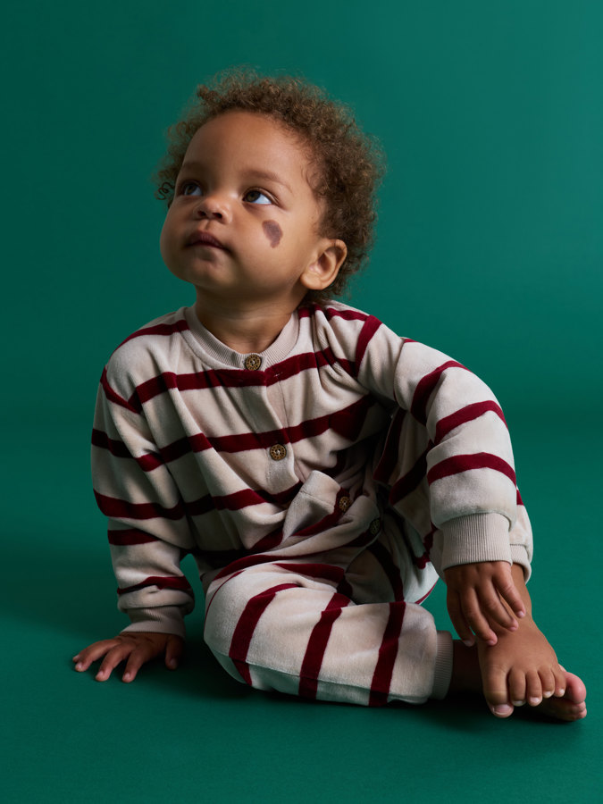 Striped velour jumpsuit Striped velour jumpsuit