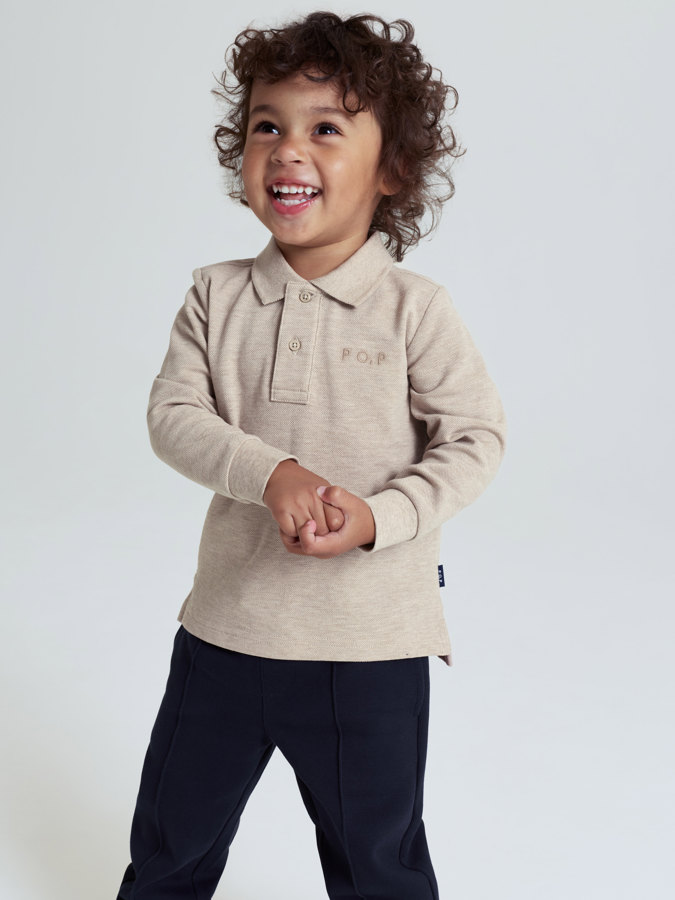 Long-sleeved polo shirt