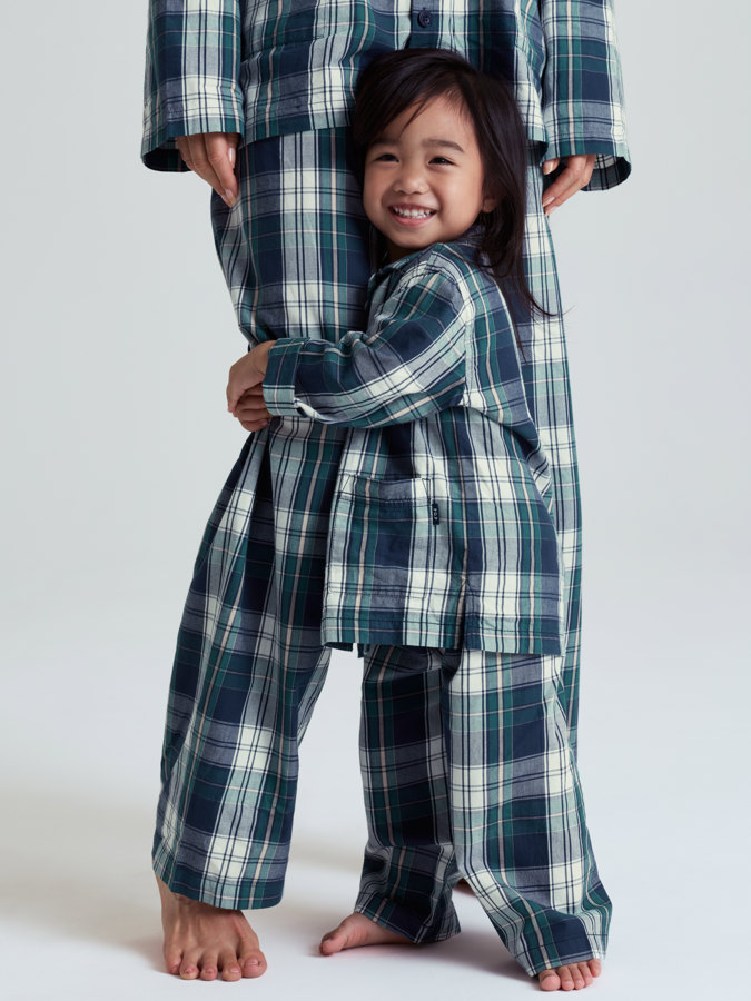 Two-piece checked pyjamas