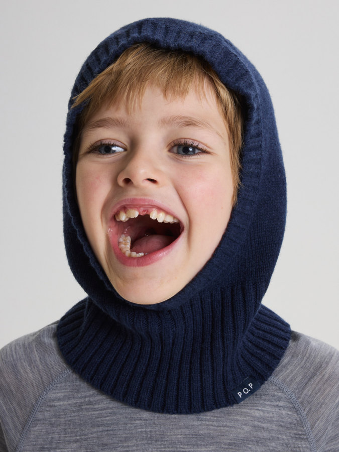 Knitted balaclava wool blend