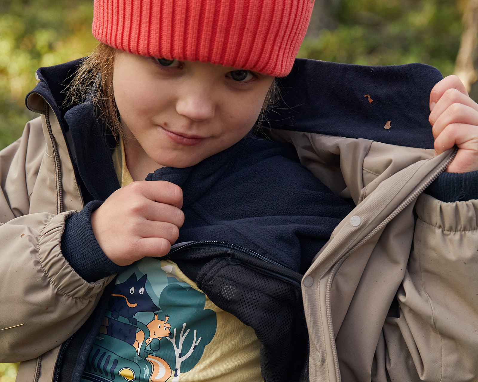 Shell jacket + windfleece